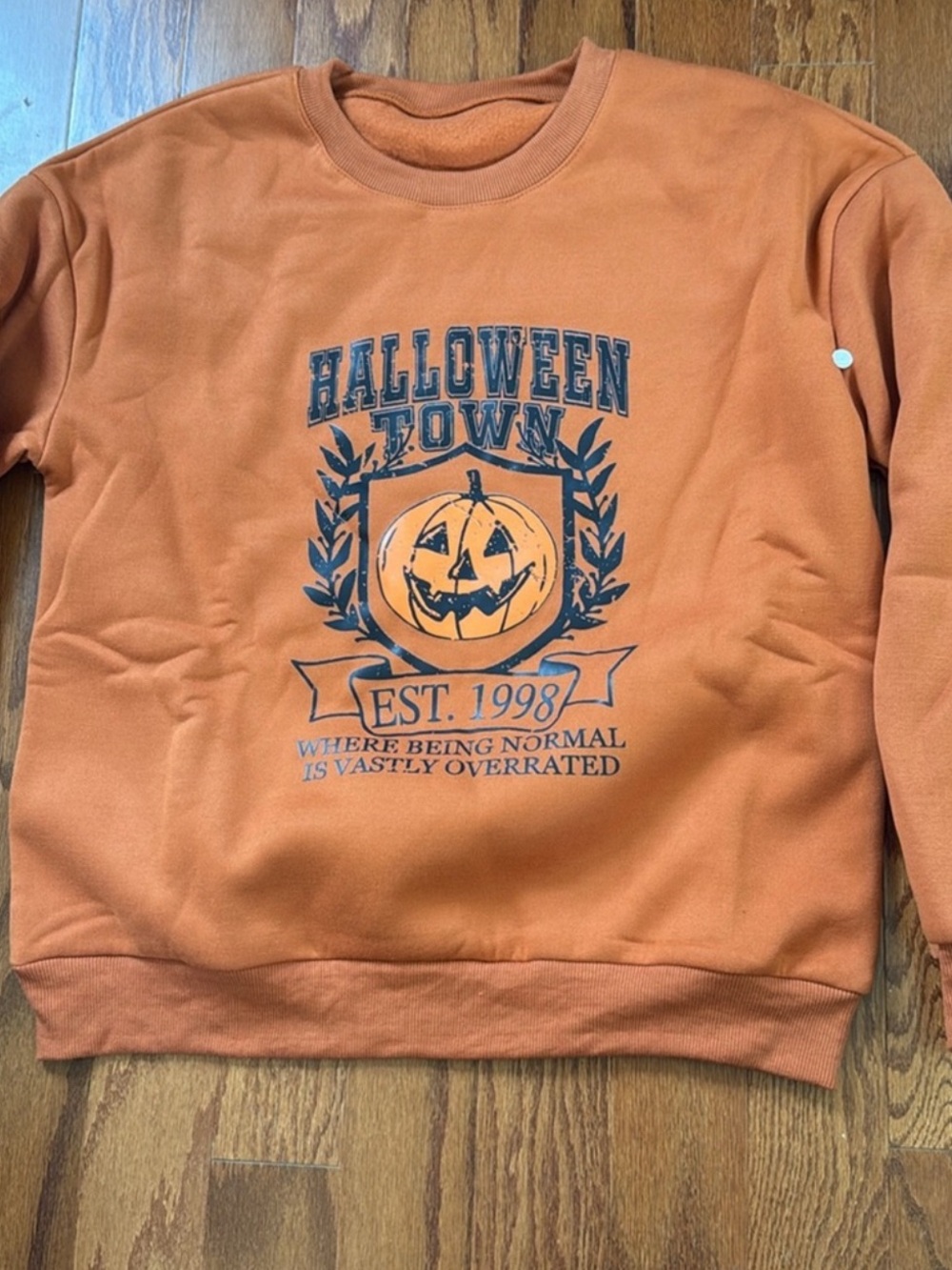 Halloweentown Est 1998 Pumpkin Graphic Orange Halloween Sweatshirt - Picture 6 of 9